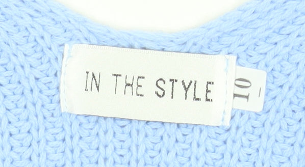 Womens UK Size 10 In the Style Blue Pullover Jumper