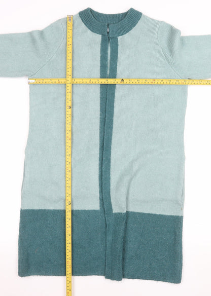 Cotton Traders Women's Green Size 10 Long Knit Cardigan