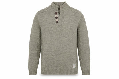 Mens UK Size L Threadbare Green Henley Jumper