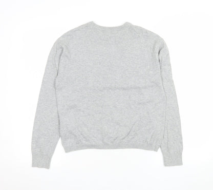 Womens UK Size S H&M Grey Basic T-Shirt