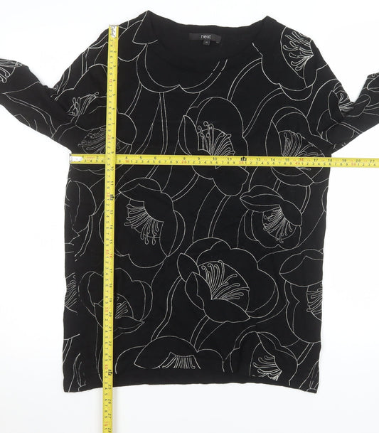 Womens UK Size 12 NEXT Black Pullover Jumper
