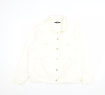 Womens UK Size 8 Motel Ivory Basic Jacket