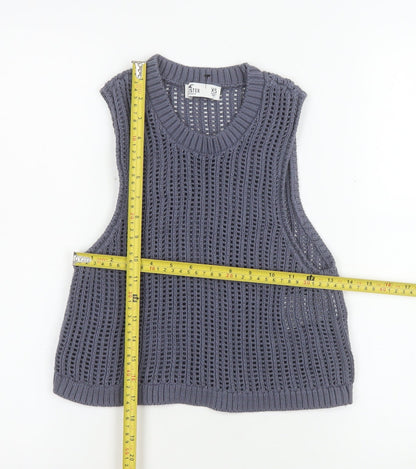 Womens UK Size XS Hollister Grey Vest Jumper
