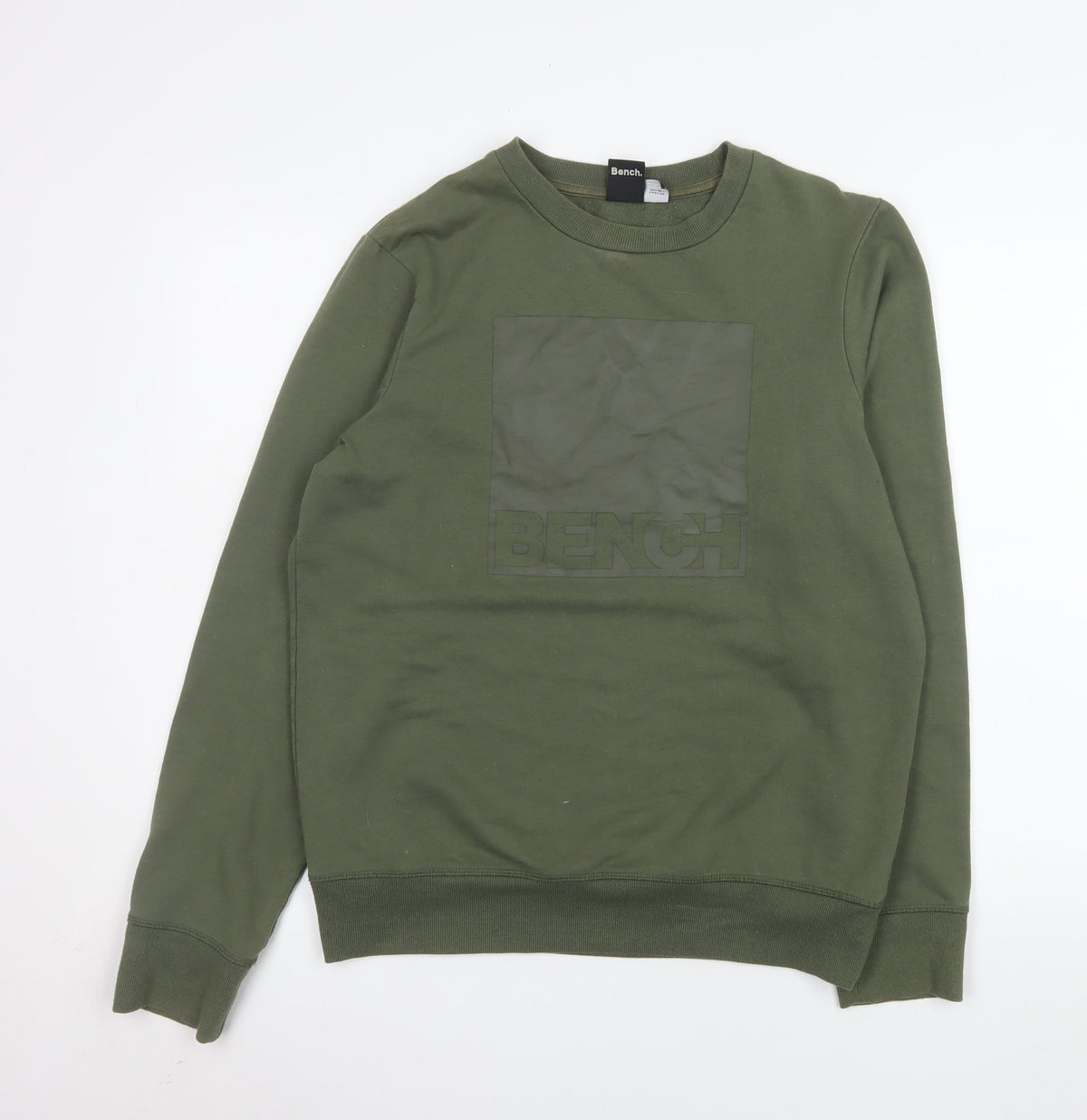 Mens UK Size M Bench Green Pullover Sweatshirt