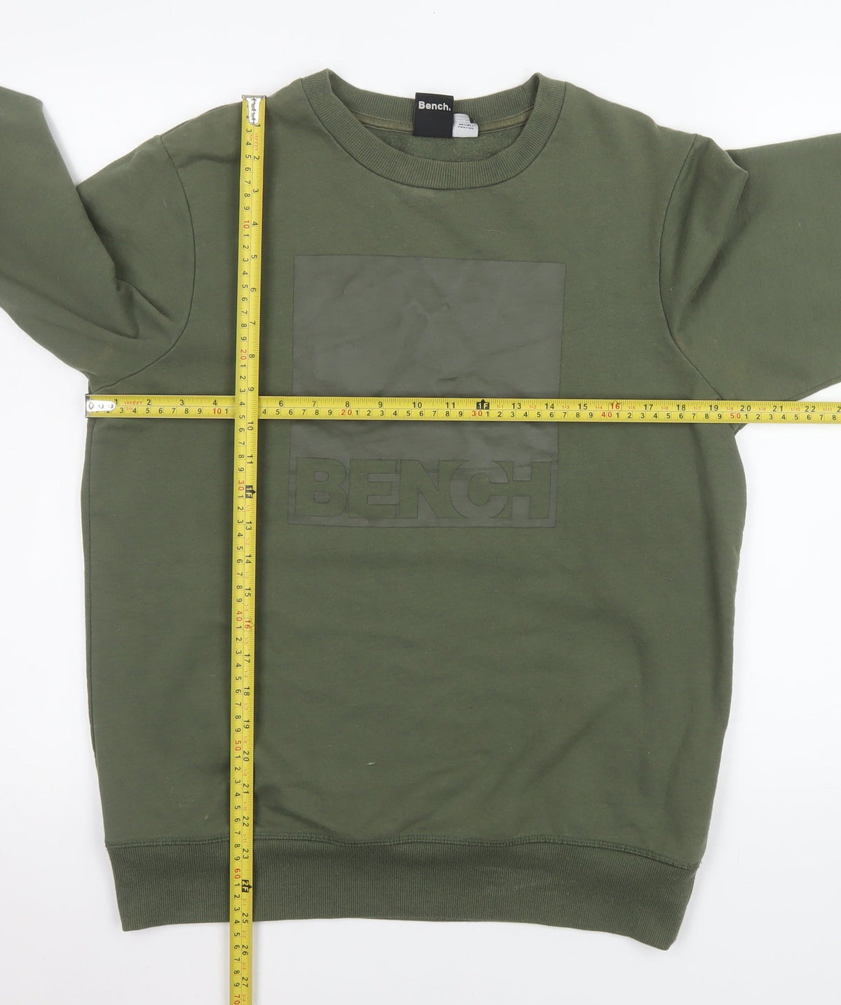 Mens UK Size M Bench Green Pullover Sweatshirt