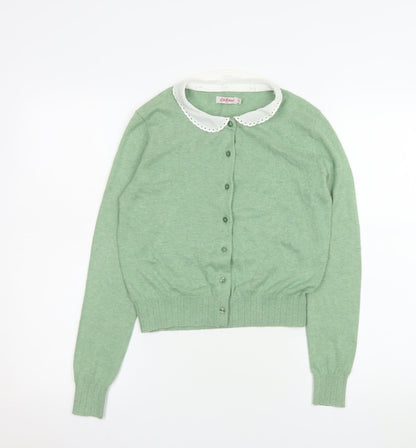 Womens UK Size XS Cath Kidston Green Cardigan Button-Up