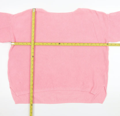 Womens UK Size L Marks and Spencer Pink Pullover Jumper