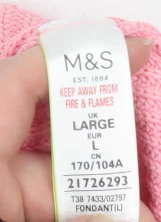Womens UK Size L Marks and Spencer Pink Pullover Jumper