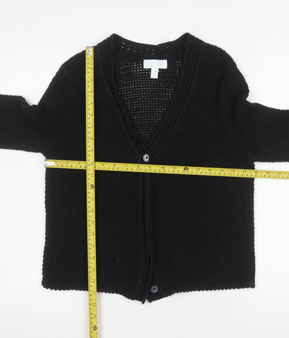 Womens UK Size S The White Company Black Cardigan Jumper