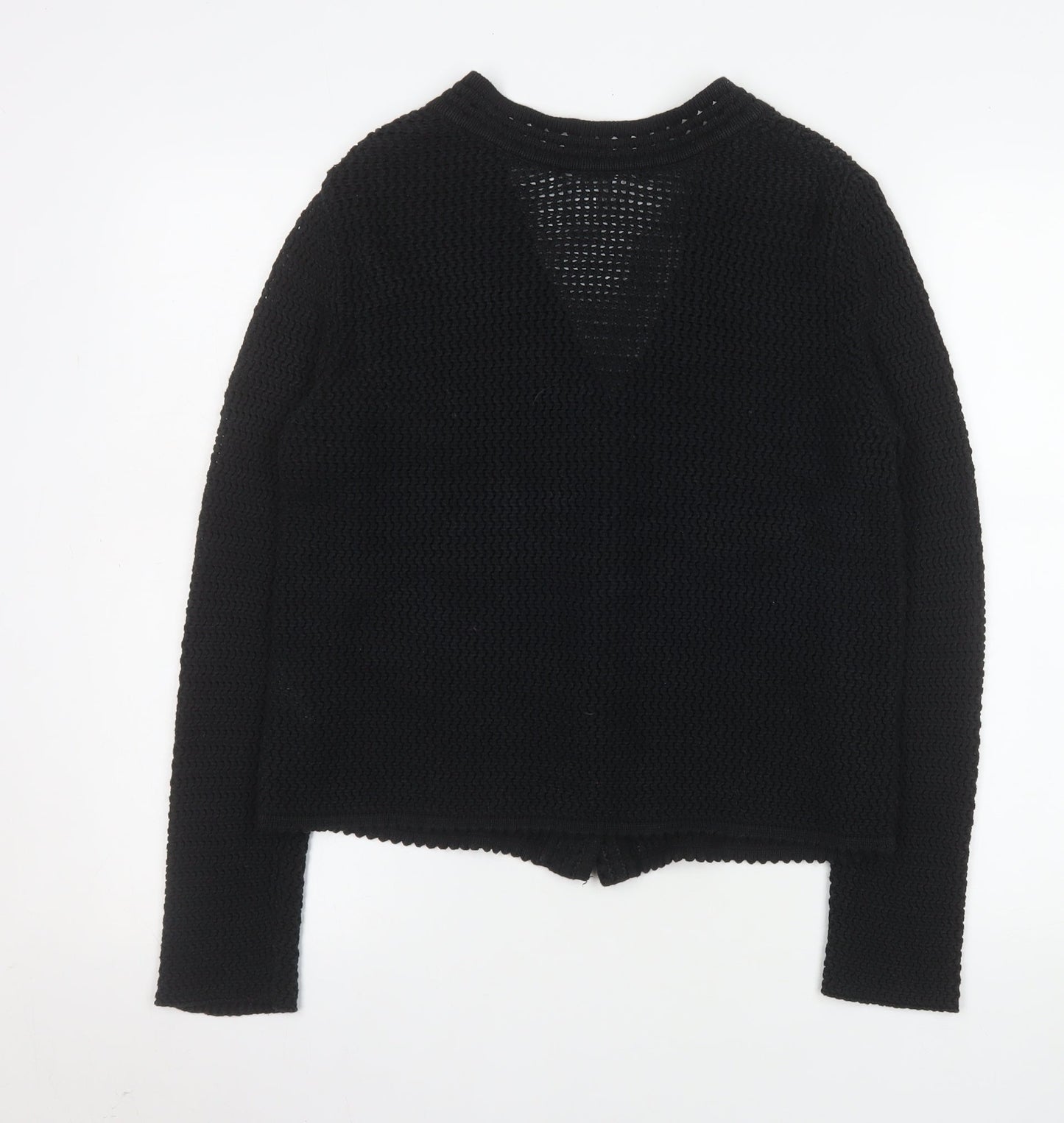 Womens UK Size S The White Company Black Cardigan Jumper