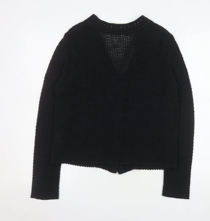 Womens UK Size S The White Company Black Cardigan Jumper