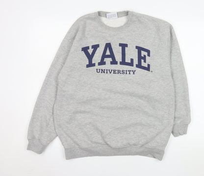 Mens UK Size S Yale Grey Pullover Sweatshirt