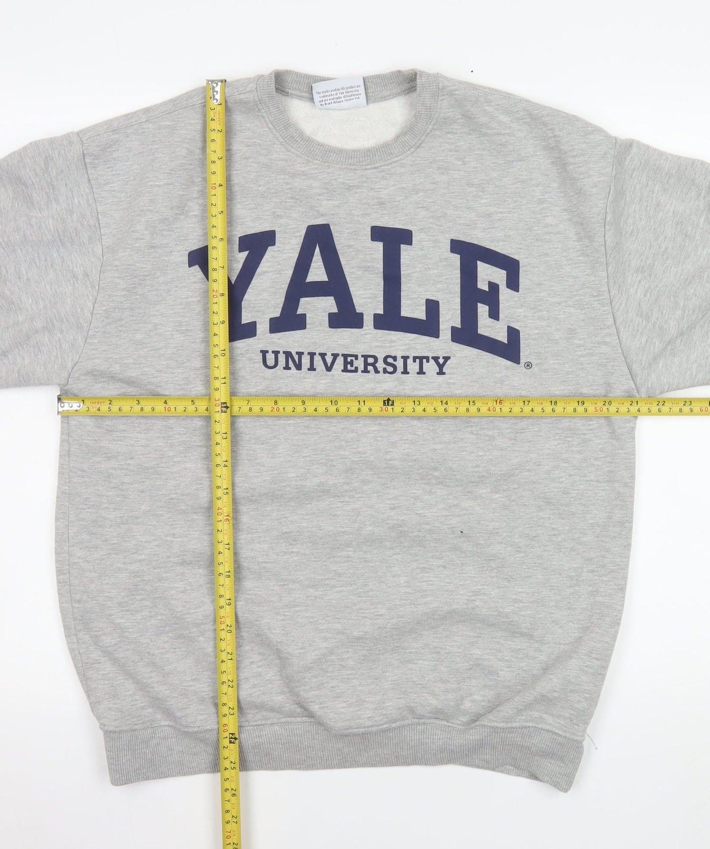Mens UK Size S Yale Grey Pullover Sweatshirt