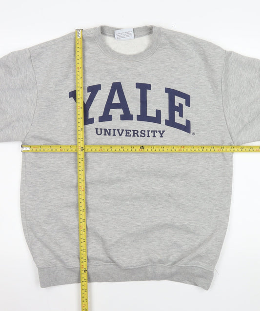 Mens UK Size S Yale Grey Pullover Sweatshirt