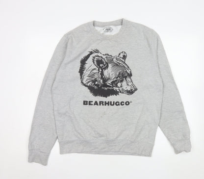Mens UK Size M BearhugCo Grey Pullover Sweatshirt