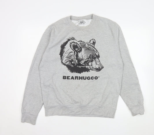Mens UK Size M BearhugCo Grey Pullover Sweatshirt