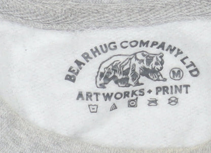 Mens UK Size M BearhugCo Grey Pullover Sweatshirt