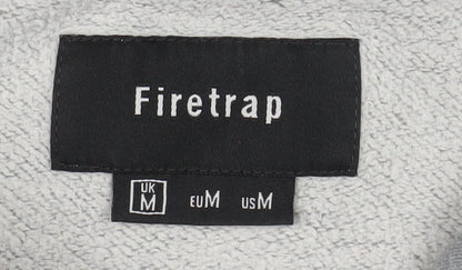 Mens UK Size M Firetrap Grey Pullover Hoodie