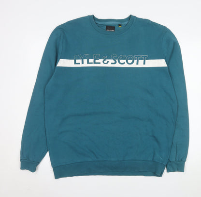 Mens UK Size XL Lyle & Scott Blue Pullover Sweatshirt