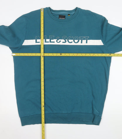Mens UK Size XL Lyle & Scott Blue Pullover Sweatshirt