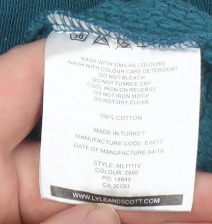Mens UK Size XL Lyle & Scott Blue Pullover Sweatshirt