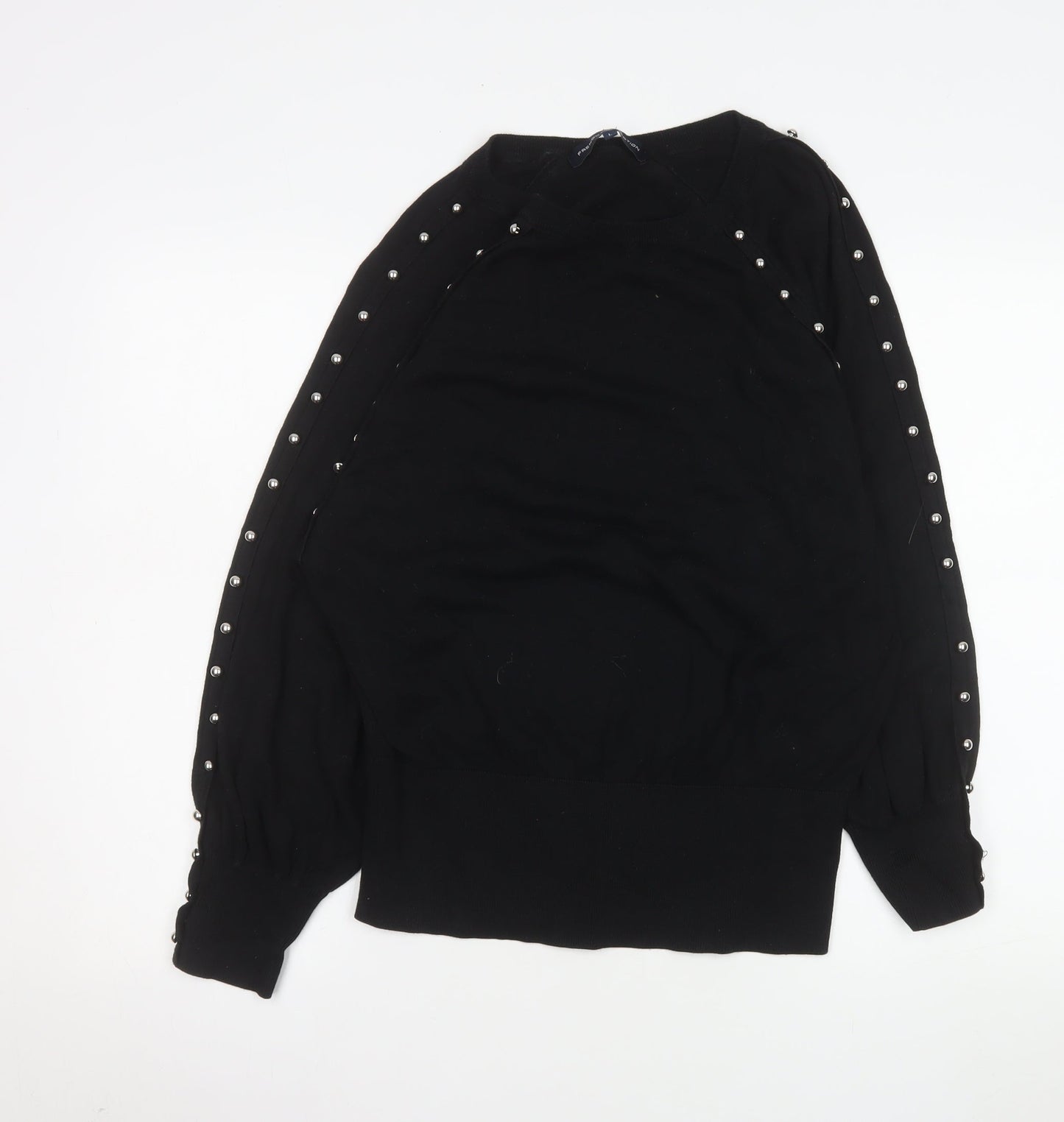 Womens UK Size L French Connection Black Pullover Jumper