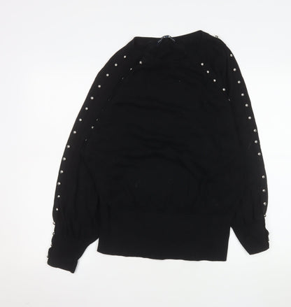 Womens UK Size L French Connection Black Pullover Jumper
