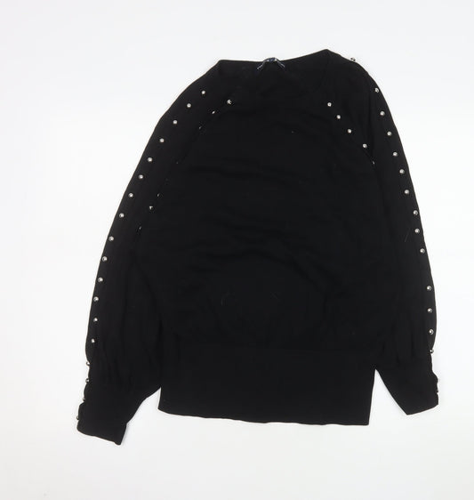 Womens UK Size L French Connection Black Pullover Jumper