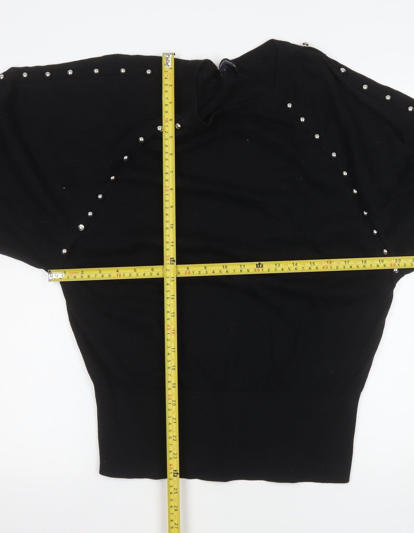 Womens UK Size L French Connection Black Pullover Jumper