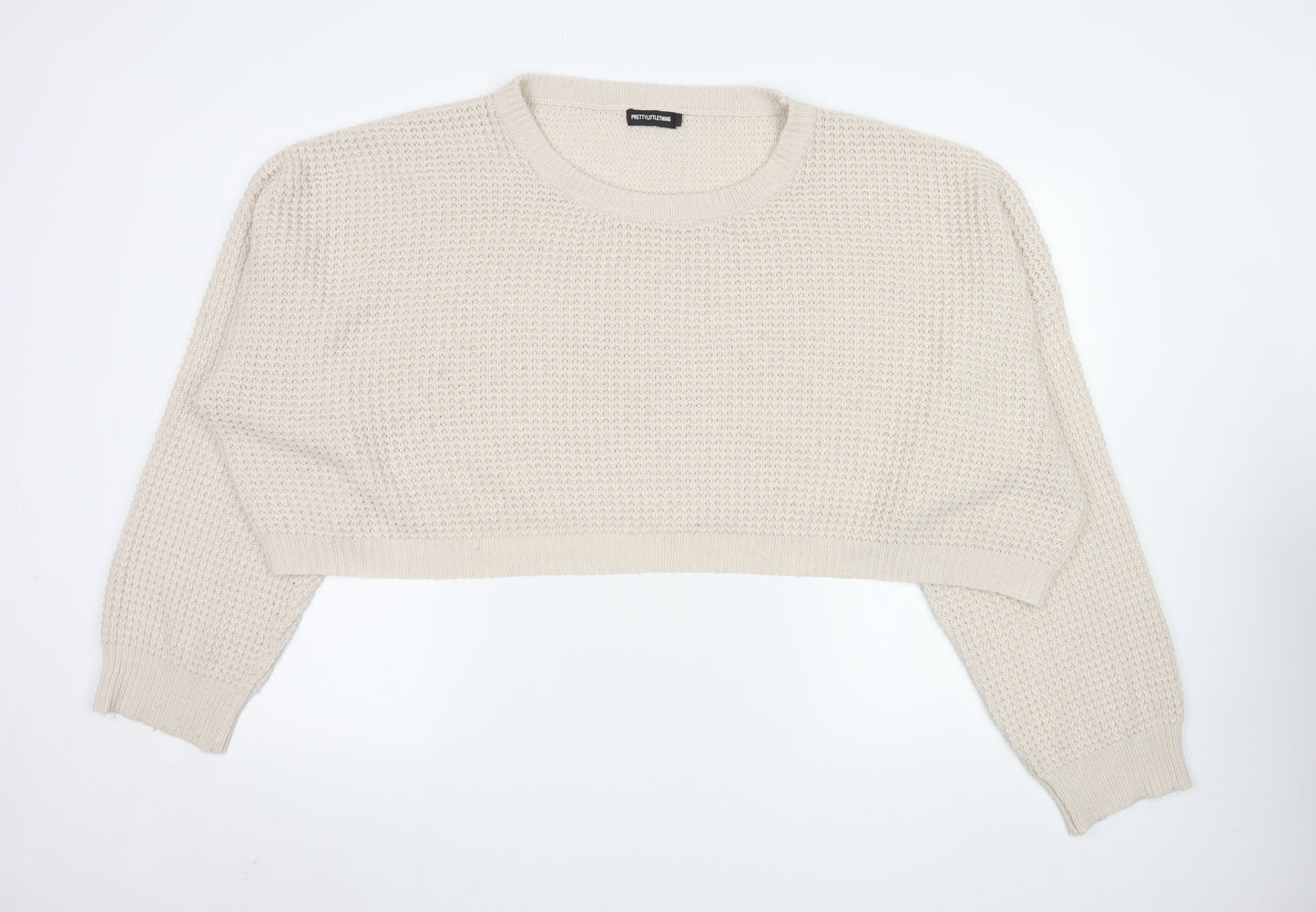 Womens UK Size 3XL PRETTYLITTLETHING Beige Pullover Jumper