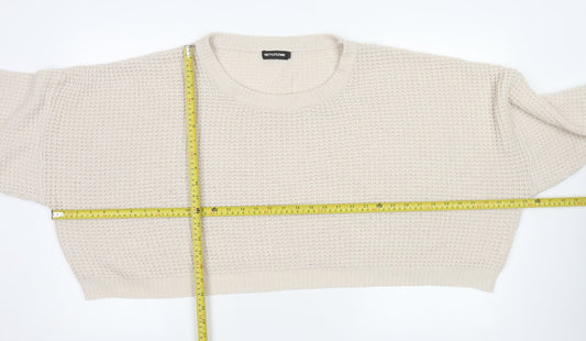 Womens UK Size 3XL PRETTYLITTLETHING Beige Pullover Jumper