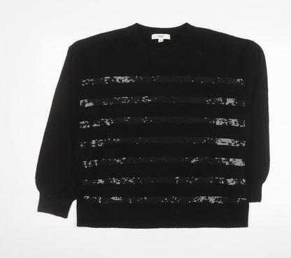 Womens UK Size M Marks and Spencer Black Pullover Jumper