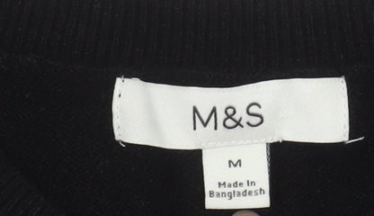 Womens UK Size M Marks and Spencer Black Pullover Jumper