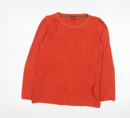 Womens UK Size 10 Olsen Orange Pullover Jumper