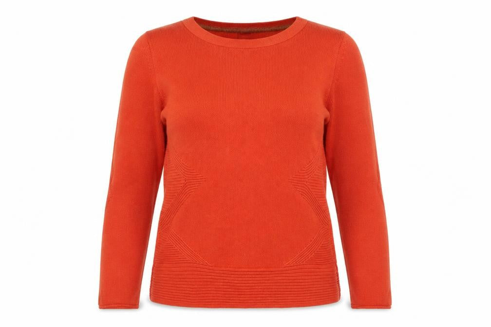 Womens UK Size 10 Olsen Orange Pullover Jumper