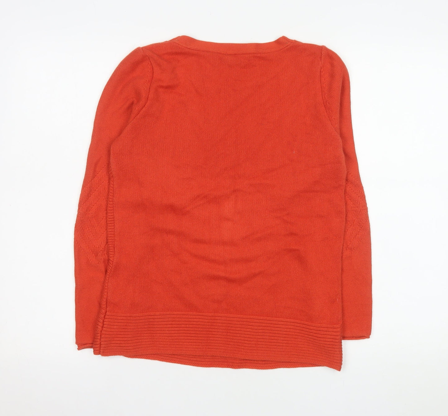Womens UK Size 10 Olsen Orange Pullover Jumper