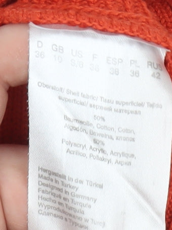 Womens UK Size 10 Olsen Orange Pullover Jumper