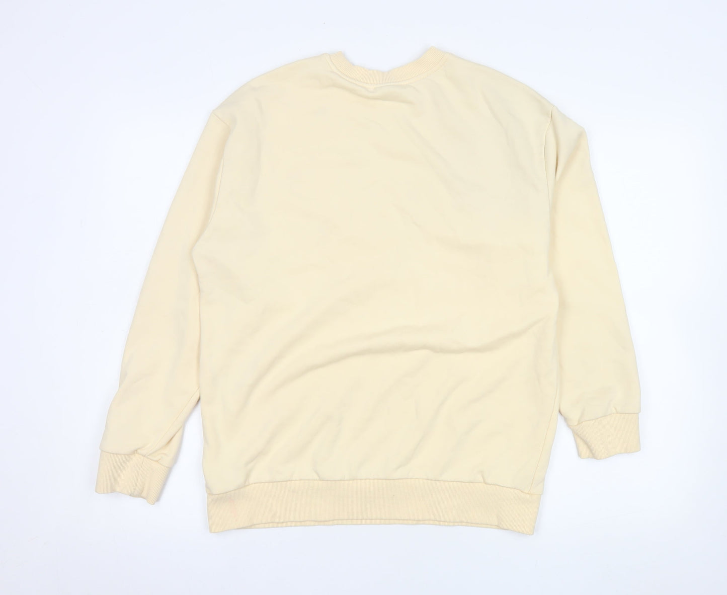 Womens UK Size M Street Fashion Beige Pullover Sweatshirt