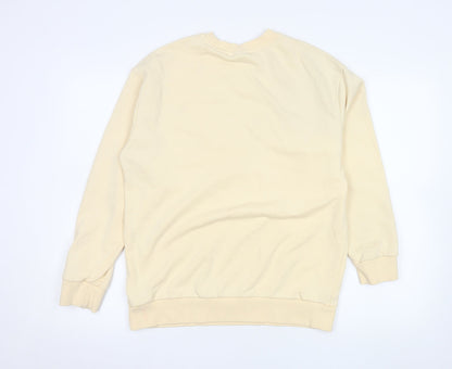 Womens UK Size M Street Fashion Beige Pullover Sweatshirt