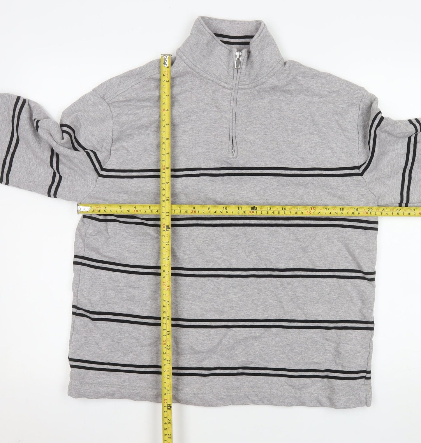 Mens UK Size M Marks and Spencer Grey Pullover Sweatshirt