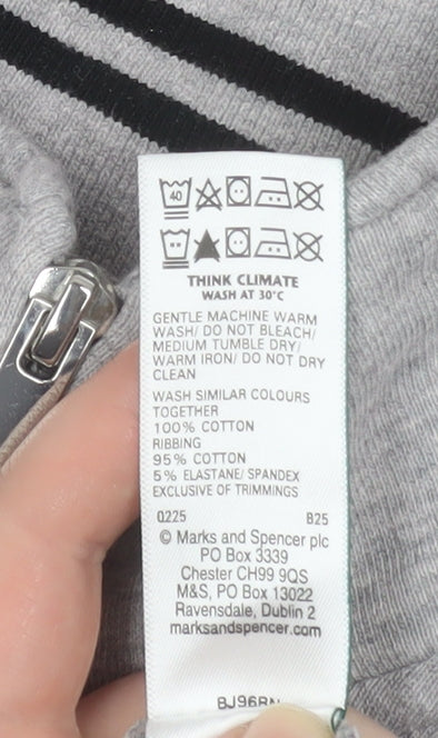 Mens UK Size M Marks and Spencer Grey Pullover Sweatshirt