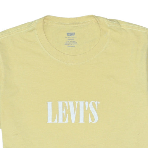 Mens UK Size XS Levi's Yellow  T-Shirt