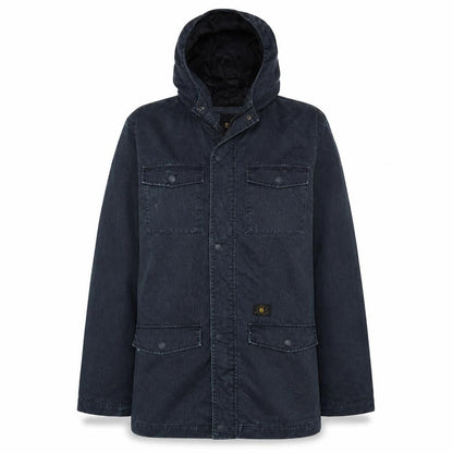DC Womens Blue Cotton Blend Hooded Parka Jacket Size 16