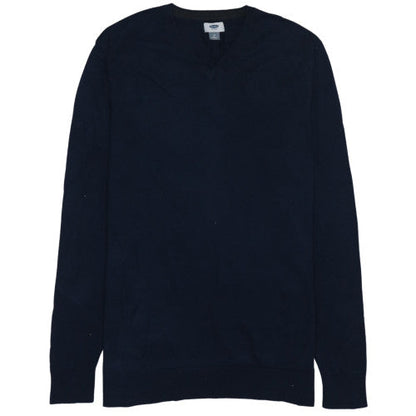 Old Navy Men's Blue Cotton V-Neck Pullover Jumper Size M