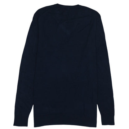 Old Navy Men's Blue Cotton V-Neck Pullover Jumper Size M