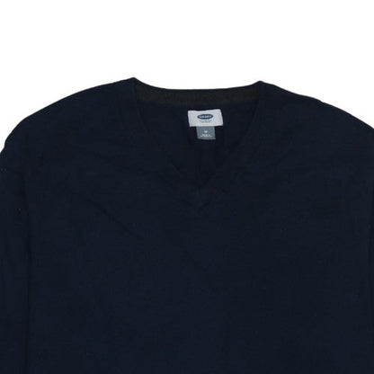 Old Navy Men's Blue Cotton V-Neck Pullover Jumper Size M