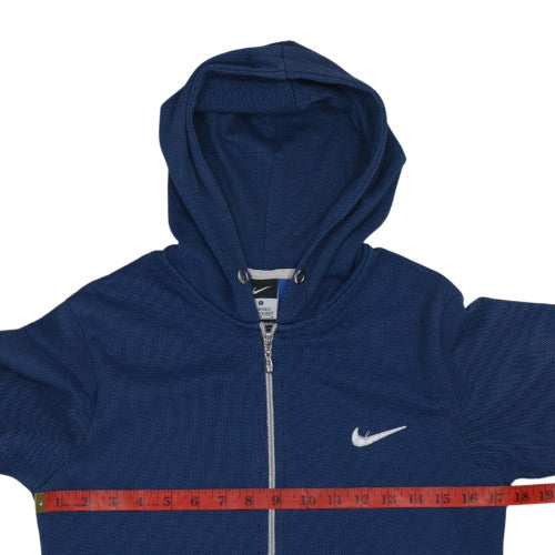 Mens UK Size S Nike Blue Full Zip Hoodie