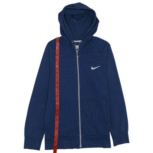 Mens UK Size S Nike Blue Full Zip Hoodie