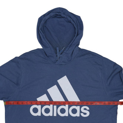 Mens UK Size XL adidas Blue Pullover Hoodie