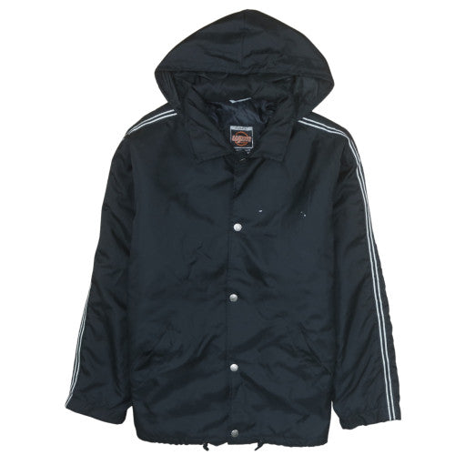 Mens UK Size L Wampum Black Windbreaker Coat